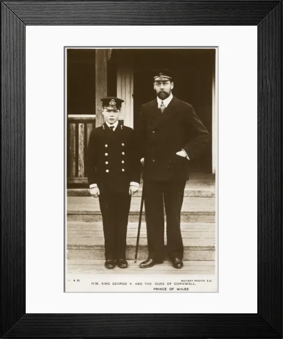Framed Print : George V and Edward, Prince of Wales Framed Print : George V and Edward, Prince of Wales