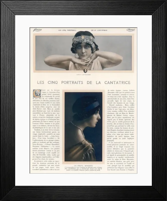 Framed Print : Lina Cavalieri Framed Print : Lina Cavalieri