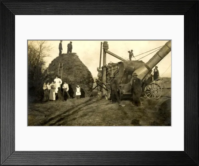 Framed Print : Harvesting in Canada