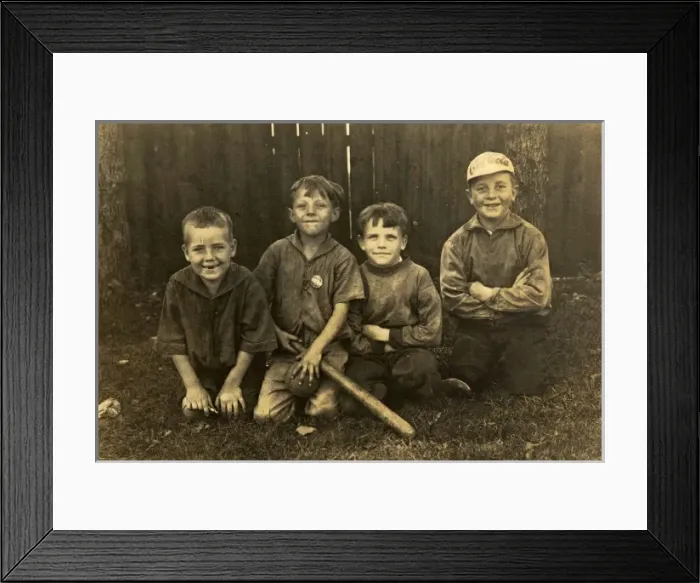 Framed Print : Baseball kids Framed Print : Baseball kids