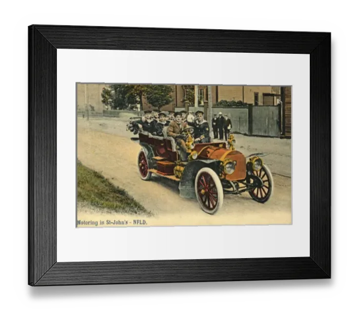 Framed Print : Sailors in a motor car Framed Print : Sailors in a motor car