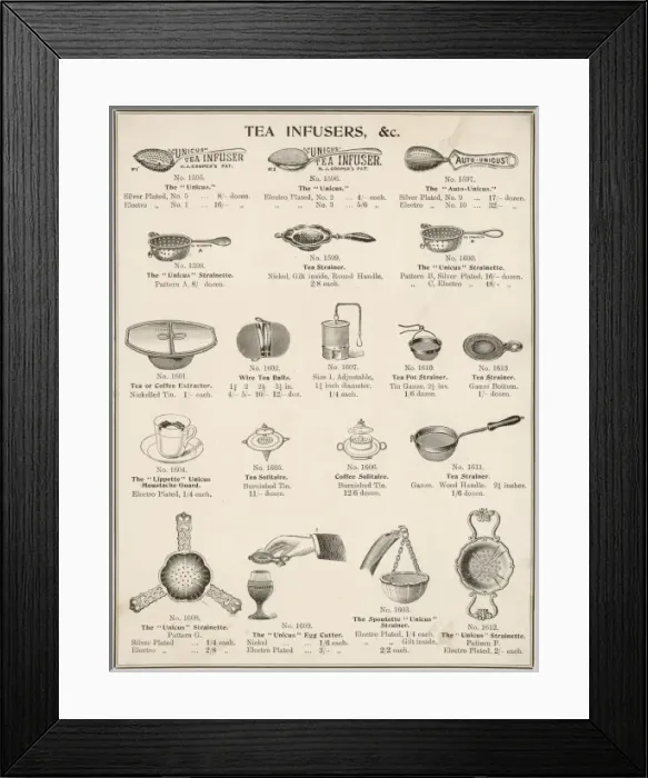 Framed Print : An assortment of tea infusers Framed Print : An assortment of tea infusers