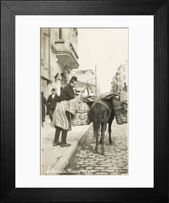 Framed Print : Baker delivering bread - Constantinople, Turkey Framed Print : Baker delivering bread - Constantinople, Turkey