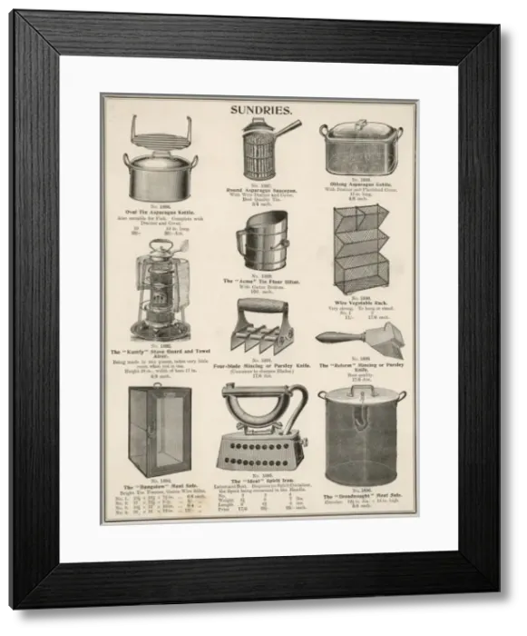 Framed Print : A selection of kitchen sundries Framed Print : A selection of kitchen sundries