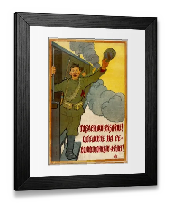 Framed Print : Soviet propaganda poster Framed Print : Soviet propaganda poster