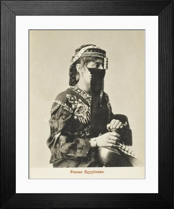 Framed Print : Veiled Egyptian Lady Framed Print : Veiled Egyptian Lady