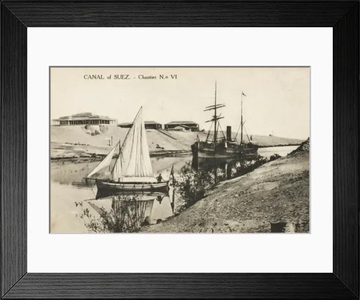Framed Print : Suez Canal Scene, Egypt Framed Print : Suez Canal Scene, Egypt