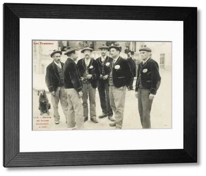 Framed Print : Group of Guides - Pyrenees, France Framed Print : Group of Guides - Pyrenees, France