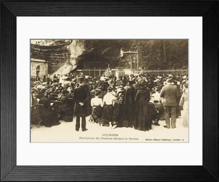 Framed Print : Lourdes - Recitation of the rosary at the Grotto Framed Print : Lourdes - Recitation of the rosary at the Grotto