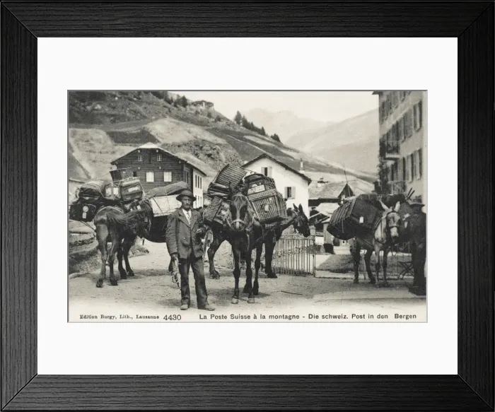 Framed Print : Mountain Postal Service, Switzerland Framed Print : Mountain Postal Service, Switzerland