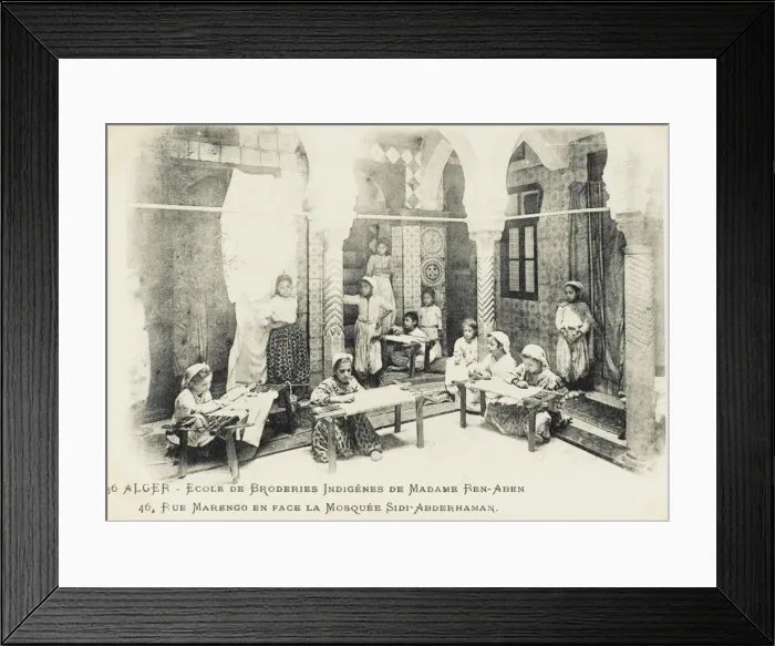 Framed Print : Algeria - Charitable Embroidery School Framed Print : Algeria - Charitable Embroidery School
