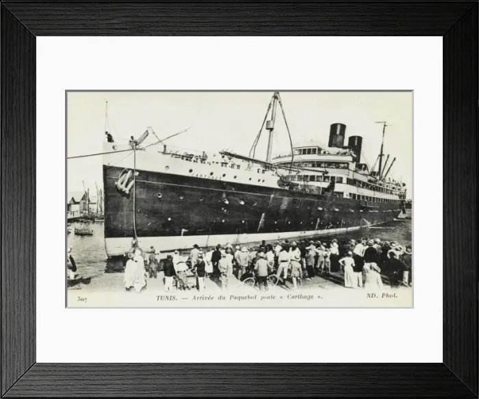 Framed Print : Tunis, Tunisia - arrival of the Carthage Framed Print : Tunis, Tunisia - arrival of the Carthage