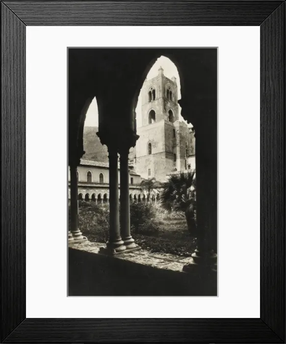 Framed Print : The interior of the Abbey Cloister, Monreale, Sicily Framed Print : The interior of the Abbey Cloister, Monreale, Sicily