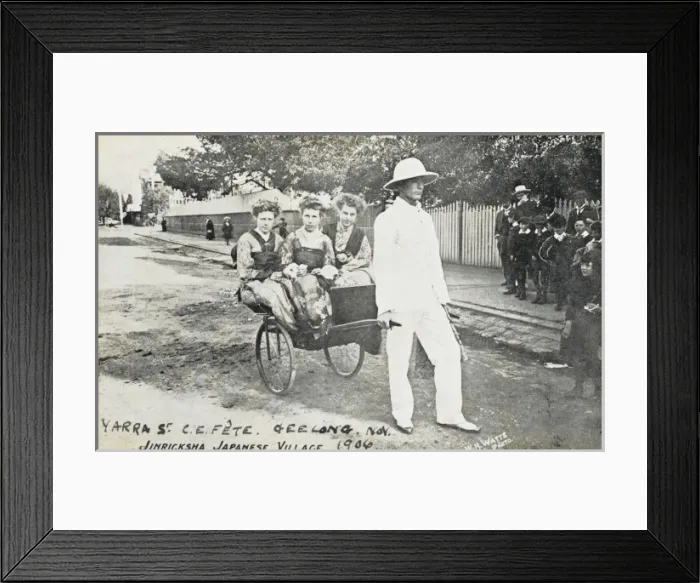 Framed Print : Australian Church Fete - Dressing as Japanese Framed Print : Australian Church Fete - Dressing as Japanese