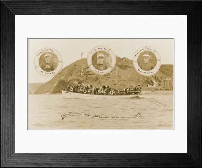 Framed Print : Aberdyfi (Aberdovey), Wales - Motor Launch Framed Print : Aberdyfi (Aberdovey), Wales - Motor Launch