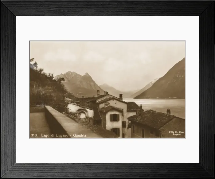 Framed Print : Gandria, Lake Lugano, Switzerland Framed Print : Gandria, Lake Lugano, Switzerland