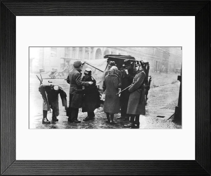 Framed Print : Police search, Germany Framed Print : Police search, Germany