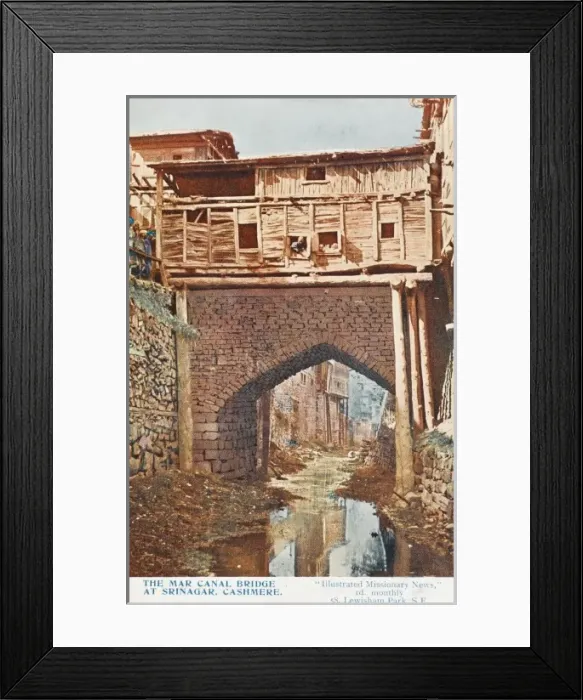 Framed Print : Mar Canal Bridge - Srinagar, Kashmir Framed Print : Mar Canal Bridge - Srinagar, Kashmir