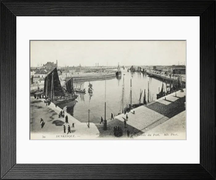 Framed Print : Dunkirk, France - The Entrance to the Port Framed Print : Dunkirk, France - The Entrance to the Port