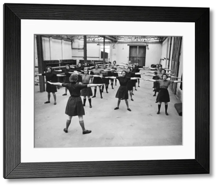 Framed Print : WaF WWII. WaF fitness training during World War II Framed Print : WaF WWII. WaF fitness training during World War II