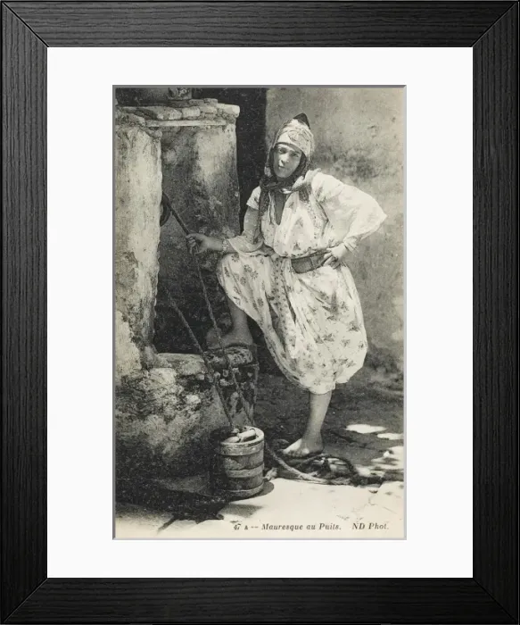 Framed Print : Moorish Woman at the well Framed Print : Moorish Woman at the well