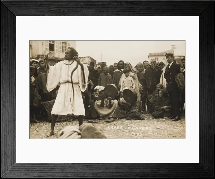 Framed Print : Snake Charmer - Tangiers, Morocco Framed Print : Snake Charmer - Tangiers, Morocco