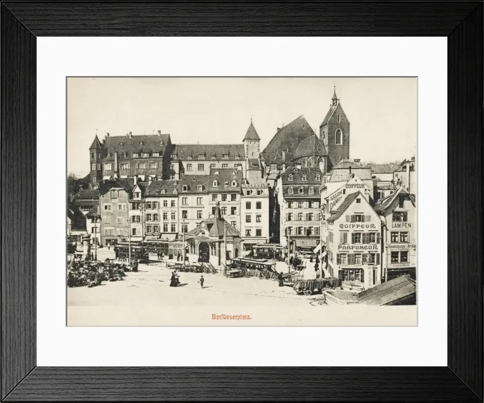 Framed Print : Basle - Switzerland - Barfusserplatz Framed Print : Basle - Switzerland - Barfusserplatz
