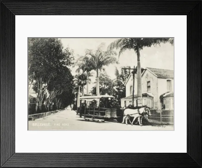 Framed Print : Belleville - Pine Road with Horse Tram Framed Print : Belleville - Pine Road with Horse Tram