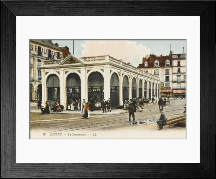 Framed Print : Dieppe - The Fish Market Framed Print : Dieppe - The Fish Market