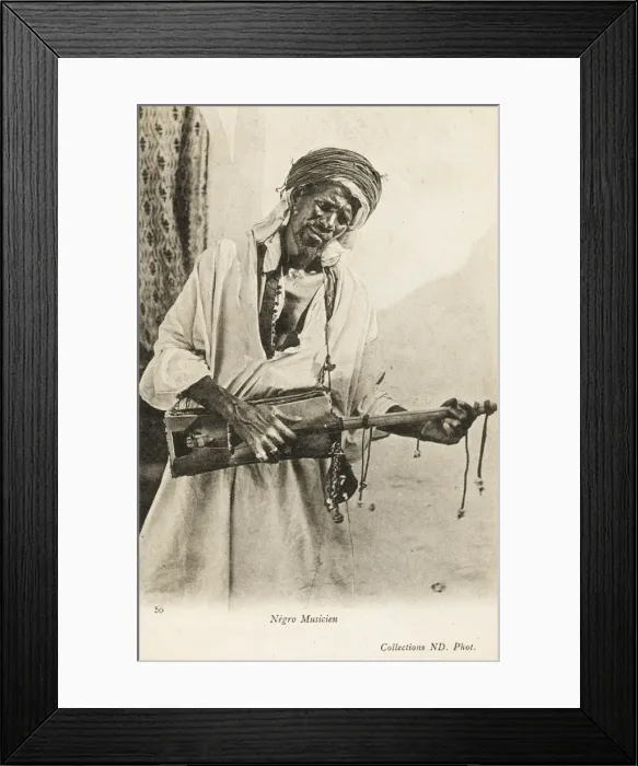 Framed Print : A Black Algerian Musician