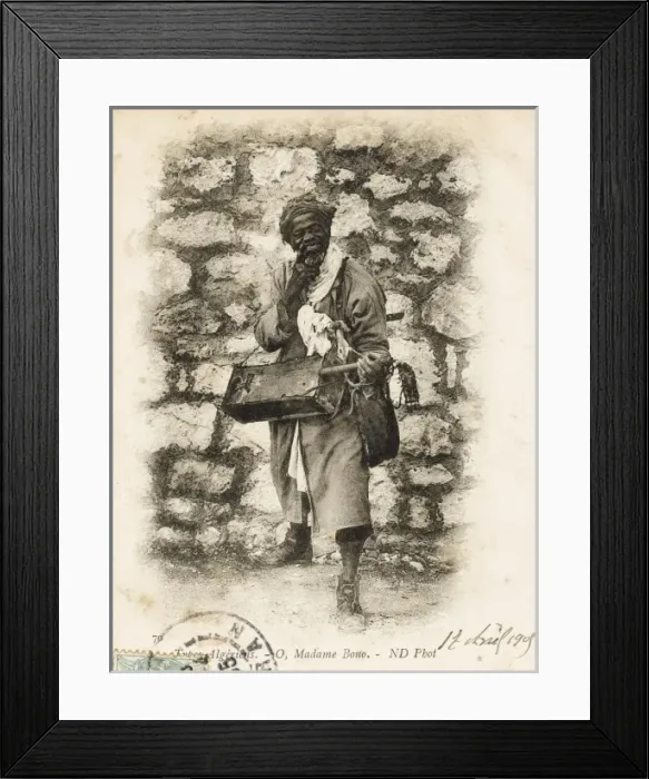 Framed Print : Black Algerian Musician Framed Print : Black Algerian Musician