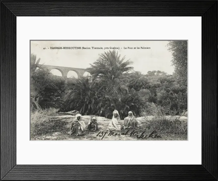 Framed Print : Sitting outside the Meskoutine Mineral Baths Framed Print : Sitting outside the Meskoutine Mineral Baths