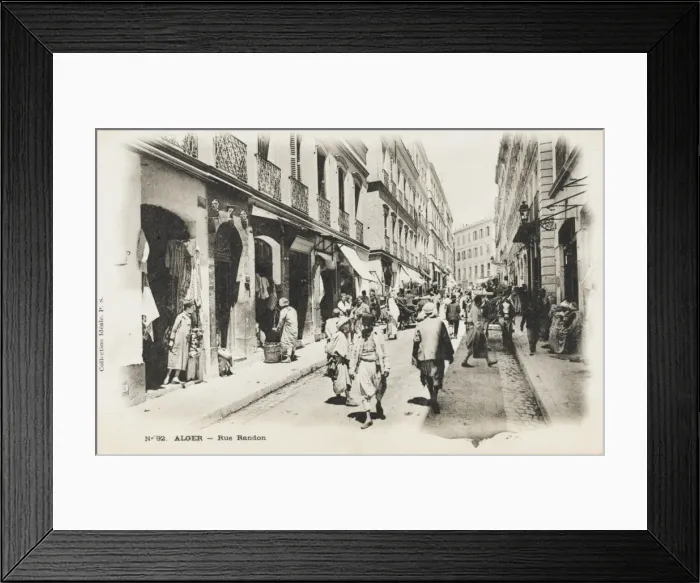 Framed Print : Rue Randon - Algiers - Algeria Framed Print : Rue Randon - Algiers - Algeria