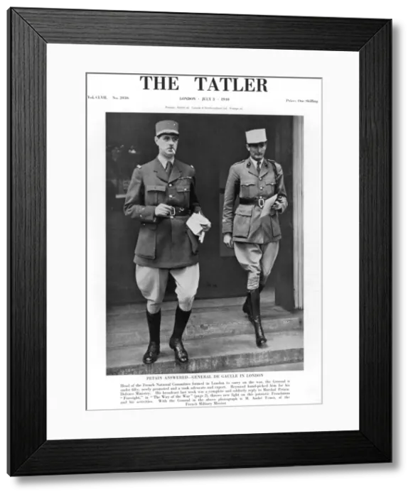 Framed Print : General de Gaulle in London Framed Print : General de Gaulle in London