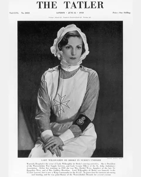 Lady Willoughby de Broke in a nurses uniform