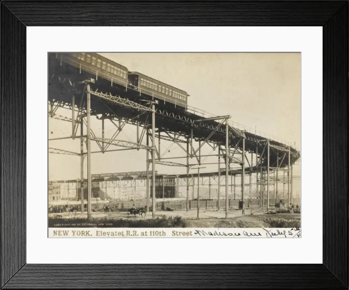 Framed Print : Elevated Subway, New York Framed Print : Elevated Subway, New York