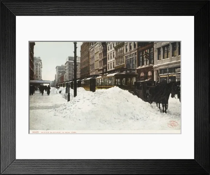 Framed Print : Snow in New York Framed Print : Snow in New York