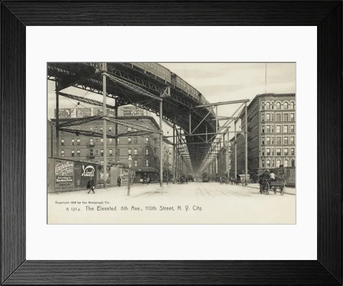 Framed Print : Elevated Subway, New York Framed Print : Elevated Subway, New York