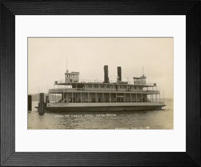 Framed Print : Washington Lake Ferry Framed Print : Washington Lake Ferry