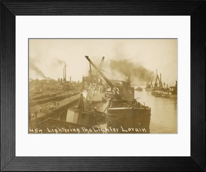Framed Print : Lightering the Lighter, Lorain Framed Print : Lightering the Lighter, Lorain