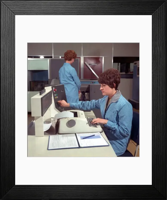 Framed Print : Computer operators Framed Print : Computer operators