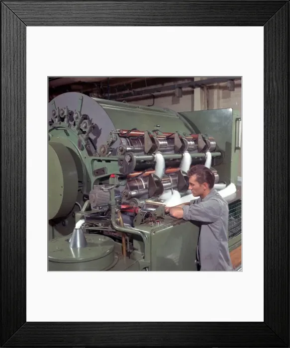 Framed Print : Wool processing - Patons & Baldwins Framed Print : Wool processing - Patons & Baldwins