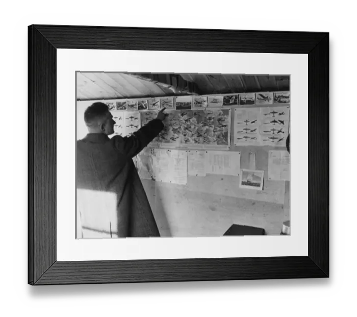 Framed Print : Aircraft Observer Post, WWII