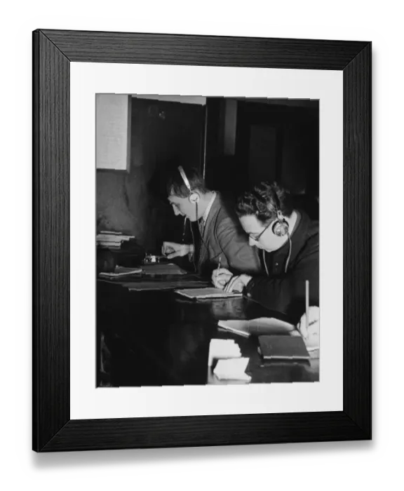 Framed Print : Wireless Operator School, WWII