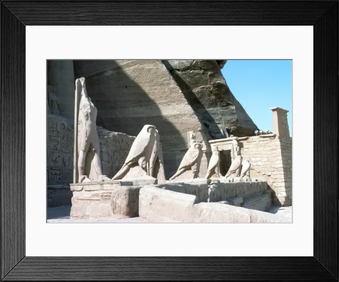 Framed Print : Temple of Abu Simbel, Egypt - the Falcons Framed Print : Temple of Abu Simbel, Egypt - the Falcons