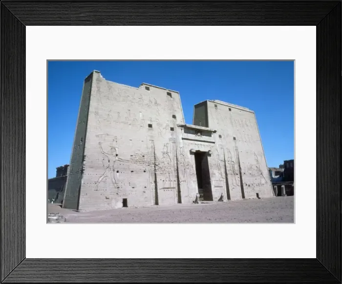 Framed Print : Temple Pylon at Edfu, Egpyt Framed Print : Temple Pylon at Edfu, Egpyt