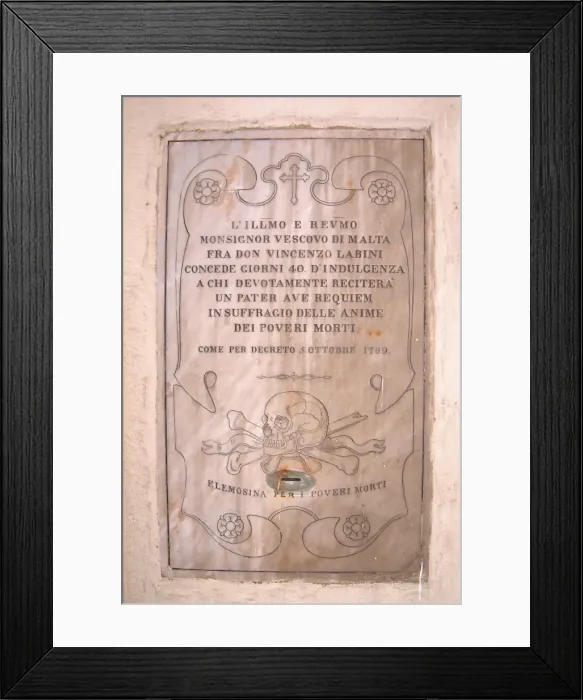 Framed Print : Offering Plaque - Valletta, Malta Framed Print : Offering Plaque - Valletta, Malta