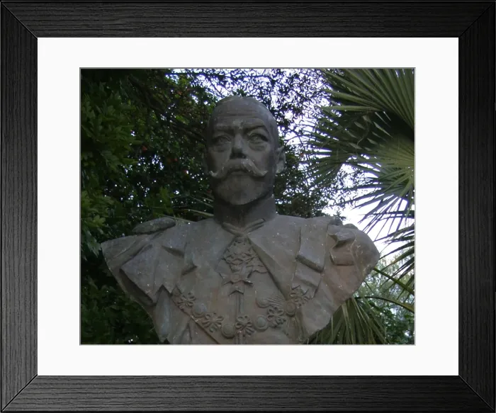 Framed Print : Bust of George V, San Anton Gardens, Malta Framed Print : Bust of George V, San Anton Gardens, Malta
