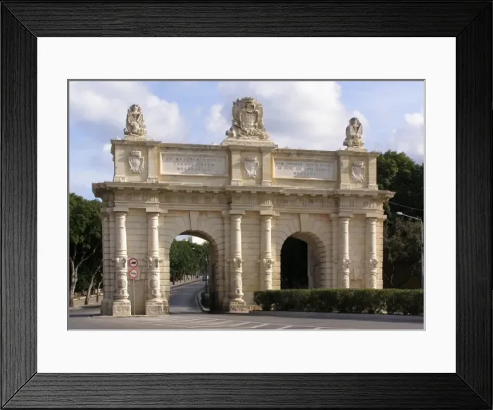 Framed Print : Porte Des Bombes, Floriana, Malta Framed Print : Porte Des Bombes, Floriana, Malta