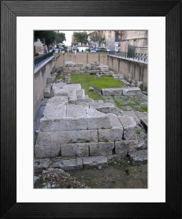 Framed Print : Greek ruins near the Porta Marina, Syracuse, Sicily, Italy Framed Print : Greek ruins near the Porta Marina, Syracuse, Sicily, Italy
